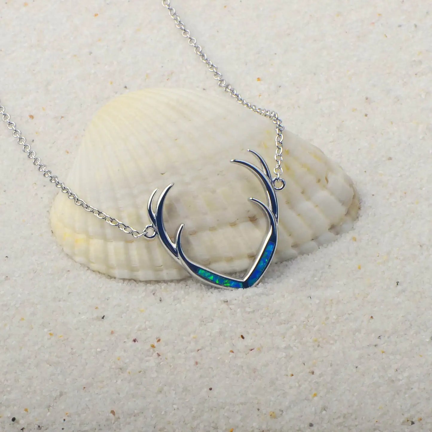 Ins TikTok Trendy Opal Reindeer Pendant - Hawaiian Beach Aesthetic Necklace Wholesale