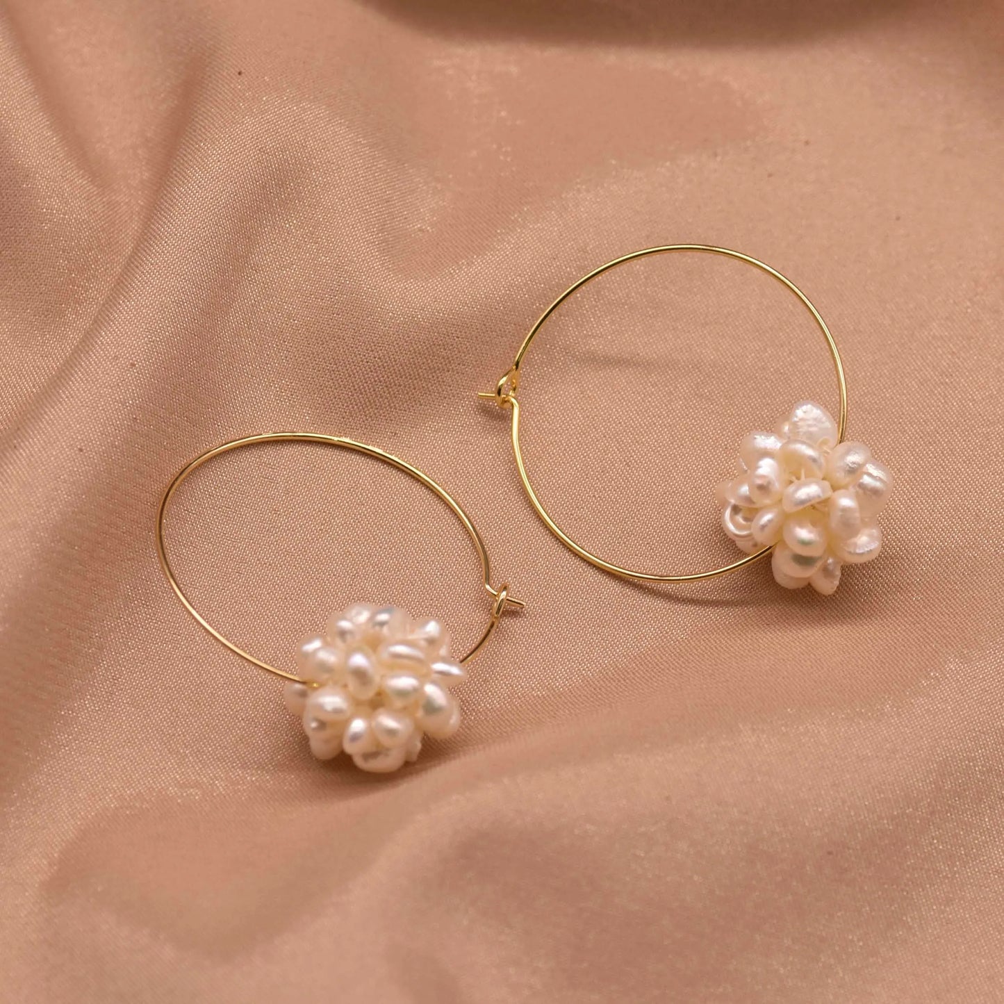 New Jewelry Natural Pearl Drop Earrings 18K Gold Plated Jewelry Korean Designer Jewelry Flower Earrings for Women Wholesale Bulk