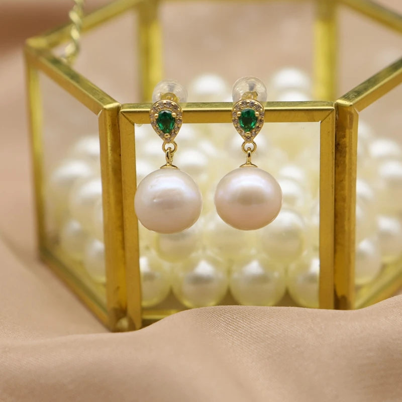 Natural Freshwater Pearl 925 Sterling Silver Earrings High Quality  Butterfly Jewelry Pearl Accessories