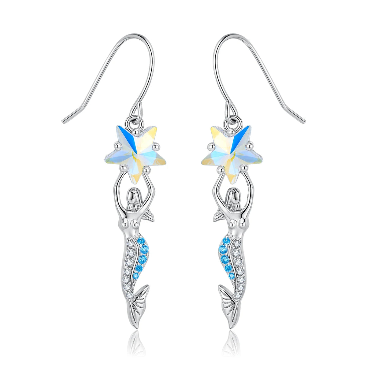 S&S 925 Sterling Silver Zircon Stud Earrings | Heart, Star & Crystal Designs | GDTC Certified | S&S Collection