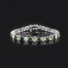 Gemfiori Abiding OEM ODM Colored Gemstone 5MM 7IN 11g 925 Silver Garnet Citrine Peridot Topaz Natural Gemstone Tennis Bracelet