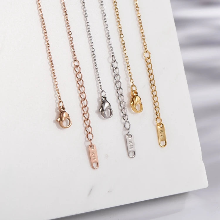 S&S Hot Sale Women 18K Gold Plated Black Crystal Crescent Star Moon Pendant Necklace with Link Chain Stainless Steel Alloy