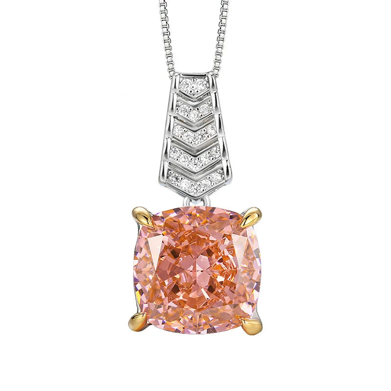 REDheart Ice Flower Cut Copper Inlaid Pearl Rhodium Plated Opening Ring Papalacha Light Luxury Jewelry Pendant Necklace Set Women's