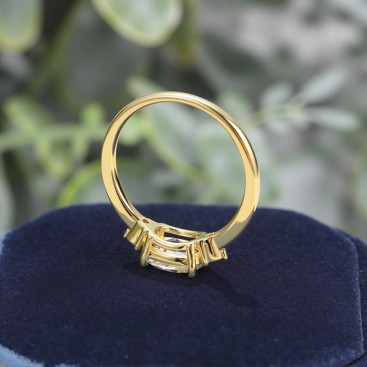 Gioiellieri - New Design 3 Stone Design Fine Jewelry 1.5 Carat Moissanite 14K Gold Ring for Women Wedding Engagement Rings