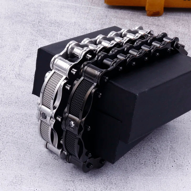 KALEN 12mm Stainless Steel Bike Chain Male Bracelet