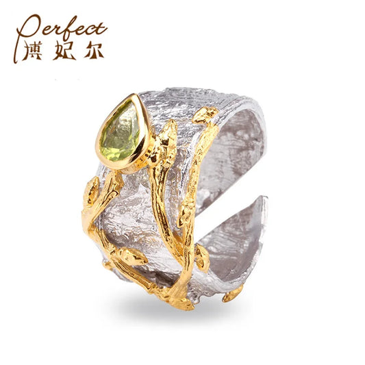Custom Moroccan Period Handmade Design Fashion Luxury Gold Plated925 Sterling Silver Pearl Ring Ladies Jewelry Supplier