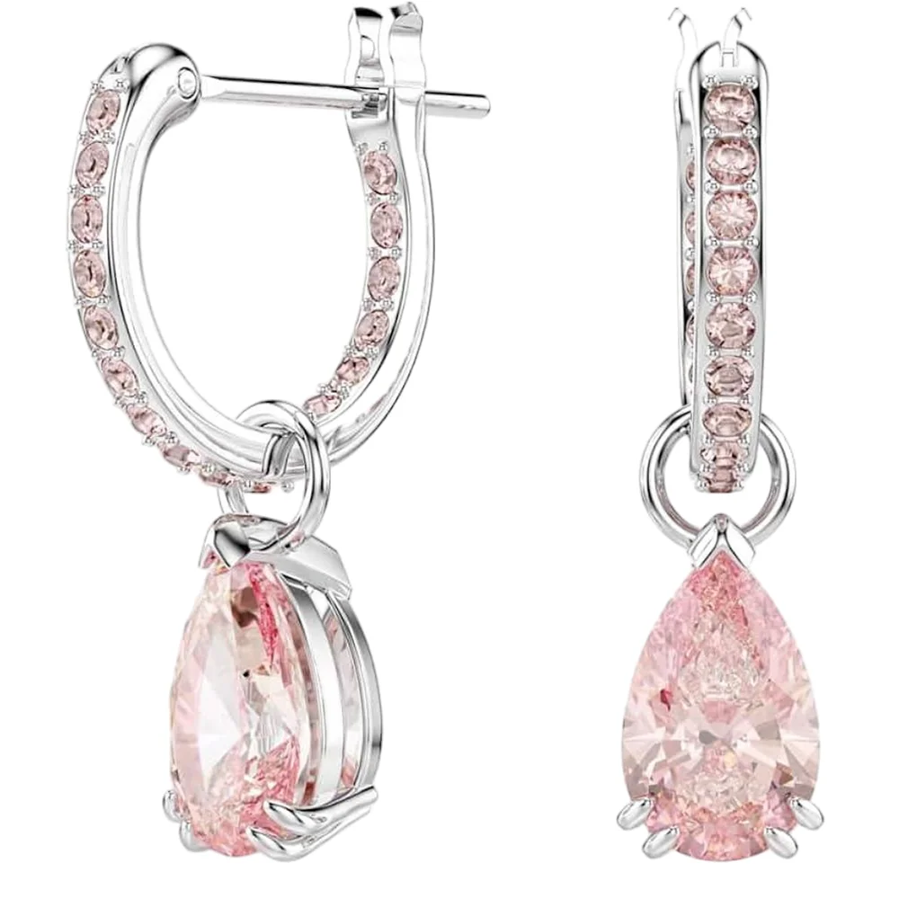 S&S Luxury Vintage Brass Zircon Sparkling Drop Earrings Elegant High-End Jewelry for Women for Parties & Special Occasions
