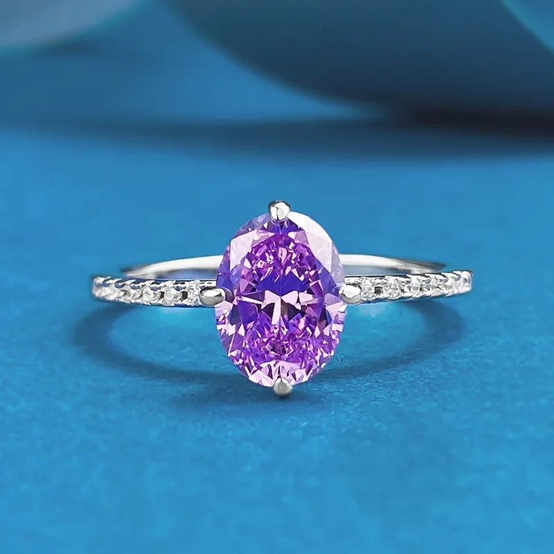 Trendy Design 925 Sterling Silver 5A 8A Cubic Zirconia Ring Engagement Wedding Rings Custom Fine Jewelry Manufacturing Supplies