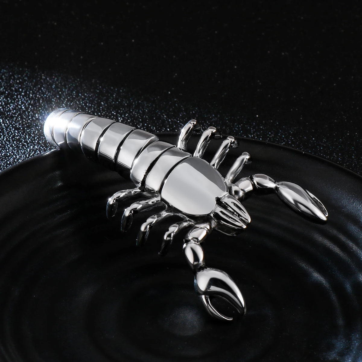 VIKING Mens Scorpion Charm Bracelet – Silver Stainless Steel