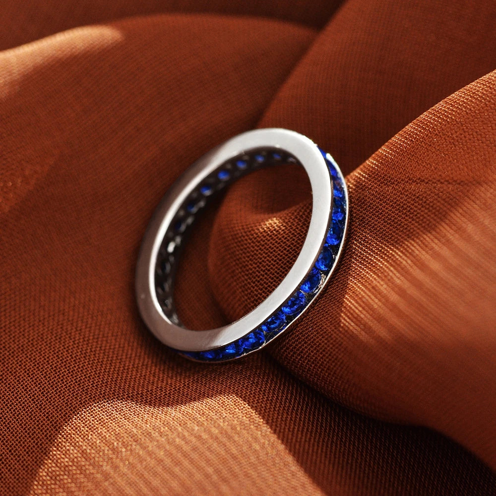 SILVERELLI 2026 Round 2.25mm Slender Ring | 925 Silver | Multi-Colour | Sizes 4-11