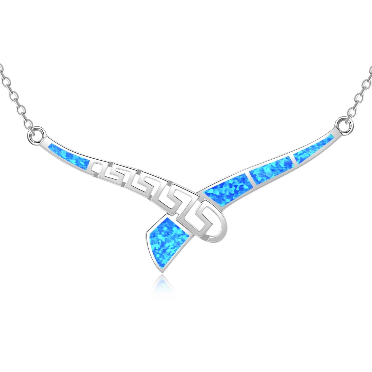 Aobao Gold Plated Opal Pendant Necklace Minimalist Trendy Statement Jewelry for Unisex Direct Supply Crossborder Hot-selling