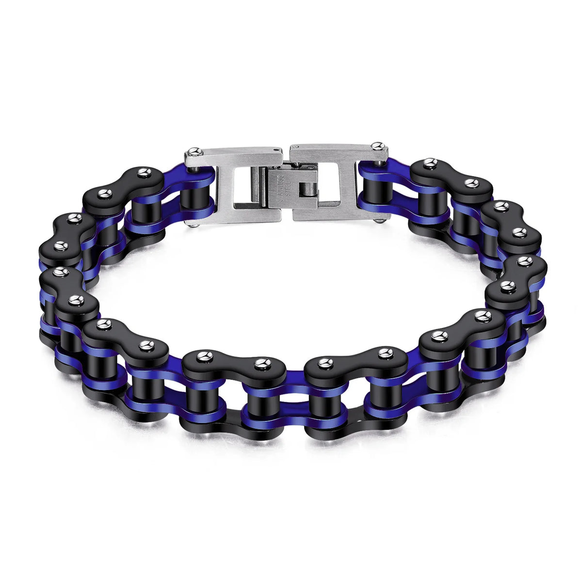 Wholesale 18K Gold Plated Stainless Steel Biker Bracelet Punk Adjustable Tarnish Free High Polish Bike Chain Bracelet