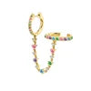 Wholesale Customized Dainty Earring Cz Diamond Jewelry Sterling Silver Earrings 925 Silver Jewelry 18k Gold Ear Loops
