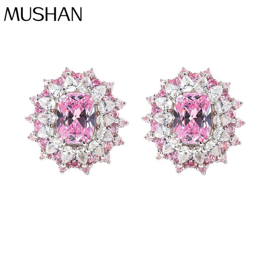MuShan Jewelry Factory Pure Silver Stud Earrings Light Luxury and High End Accessories Earrings High End Earrings Silver Jewelry