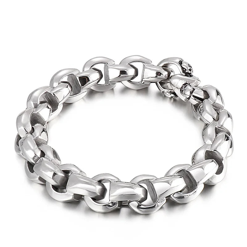 KALEN Jewelry Charm Stainless Steel Link Chain Ankle Bracelets Bangle Men