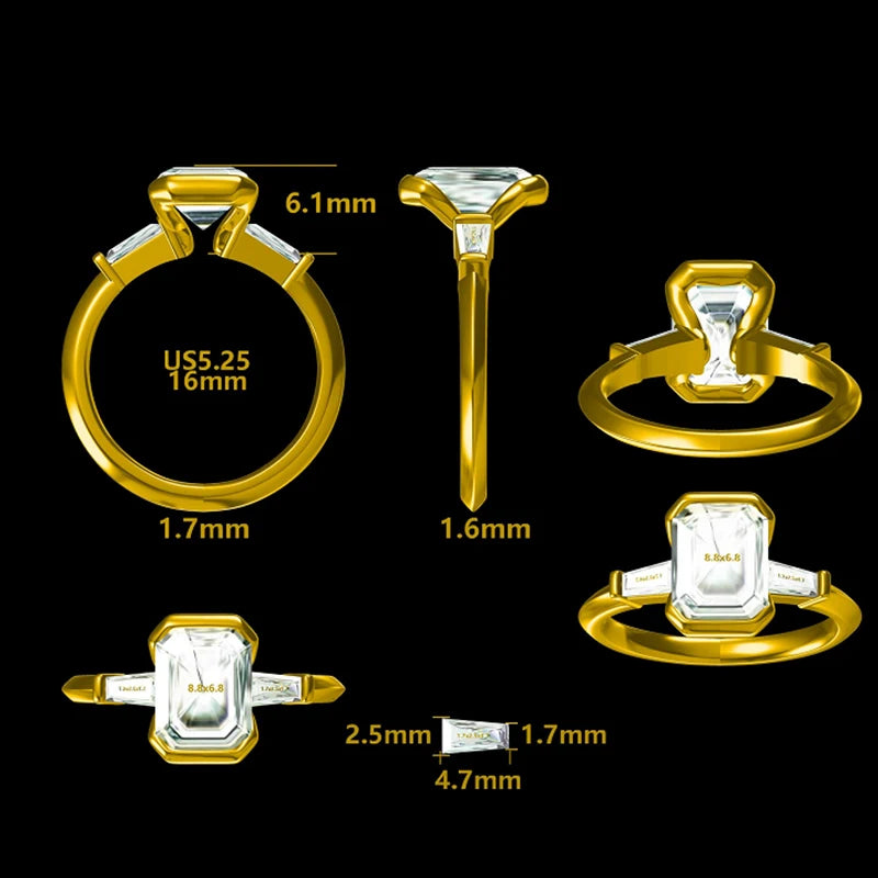 ArtistA IGI Certified Oval Lab Grown Diamond Ring Women Custom Real Solid 10K 14K 18K Gold Lab Created Diamond Engagement Ring Jewelry