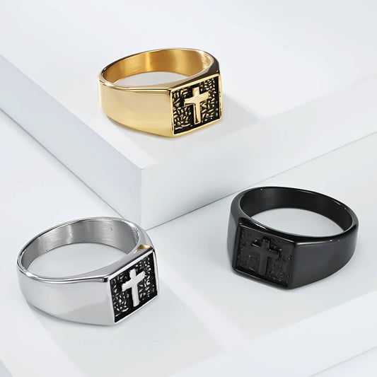 NEWLiFE VIKING Waypoint Wave Stainless Steel Ring