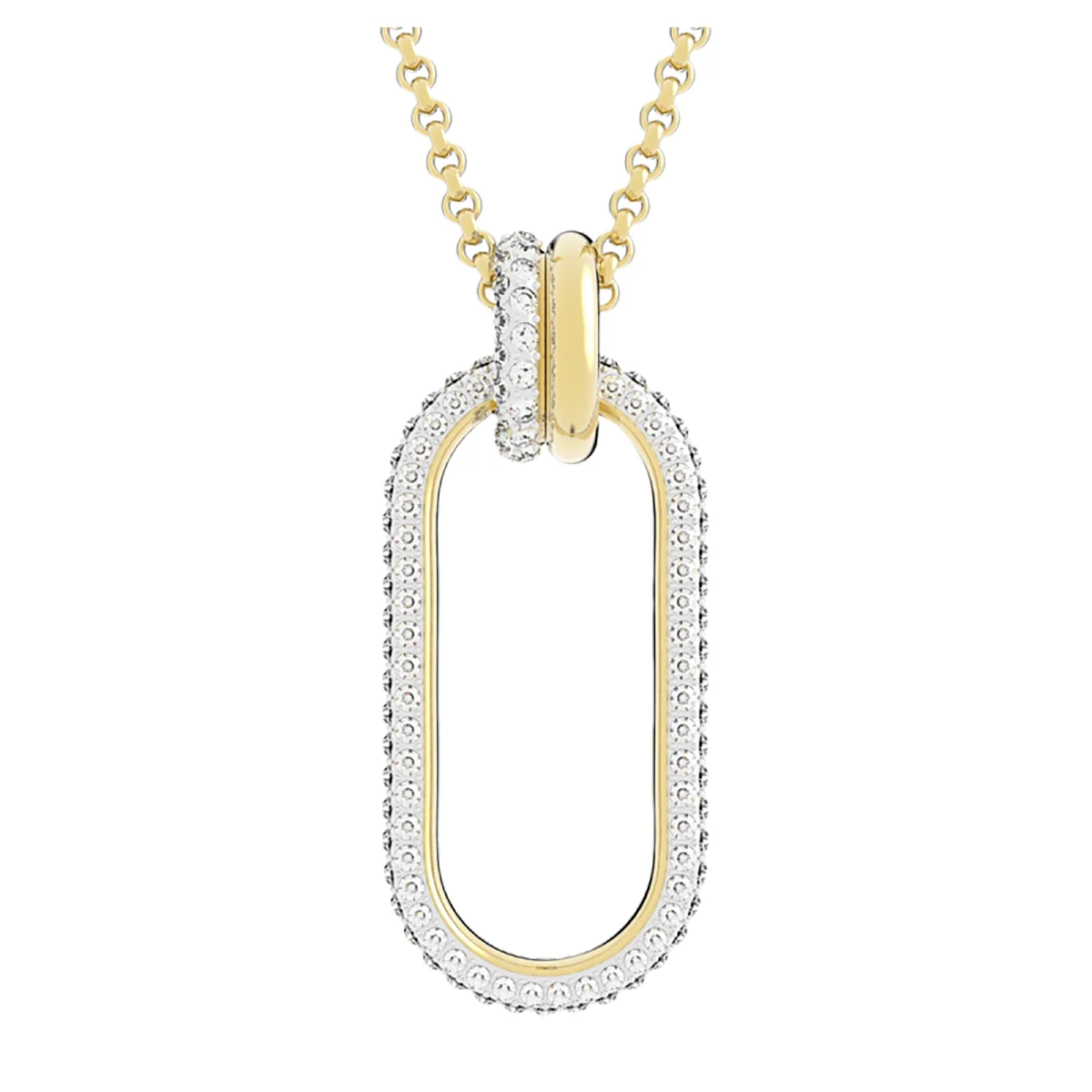 S&S Women Classic Copper Circle Crystal Zircon Pendant Necklace Silver Rose Gold Plated Sparkling Cubic Zirconia Dainty Chain Party