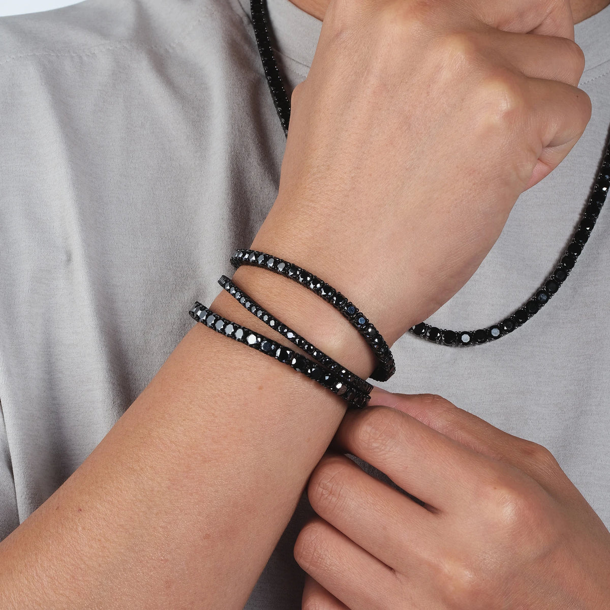 Gioiellieri Vvs Black Moissanite Tennis Bracelet Men 4mm 316l Stainless Steel Pass diamond Tester Hiphop Gra Certified Mossanite Bracelet