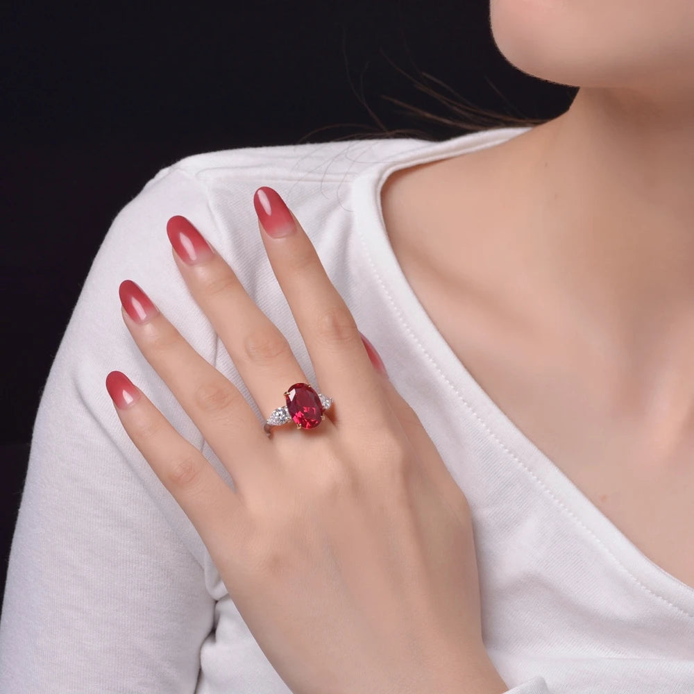 MuShan Jewelry Factory Hot Selling Platinum Plated Luxury High Carbon Diamond 10*14 European American Egg Shaped Wedding Party
