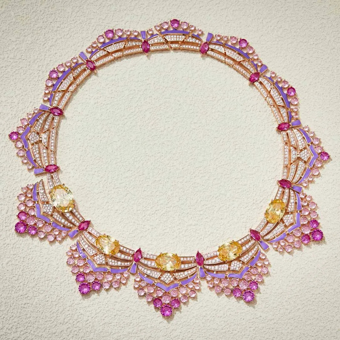 2025 Trendy Luxury Firework Design Bridal Jewelry Sets Elegant Chocker Necklace Earring Sets for Women