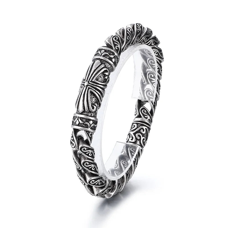 KALEN 220mm Men Vintage Medieval Style Stainless Steel Links Bracelet