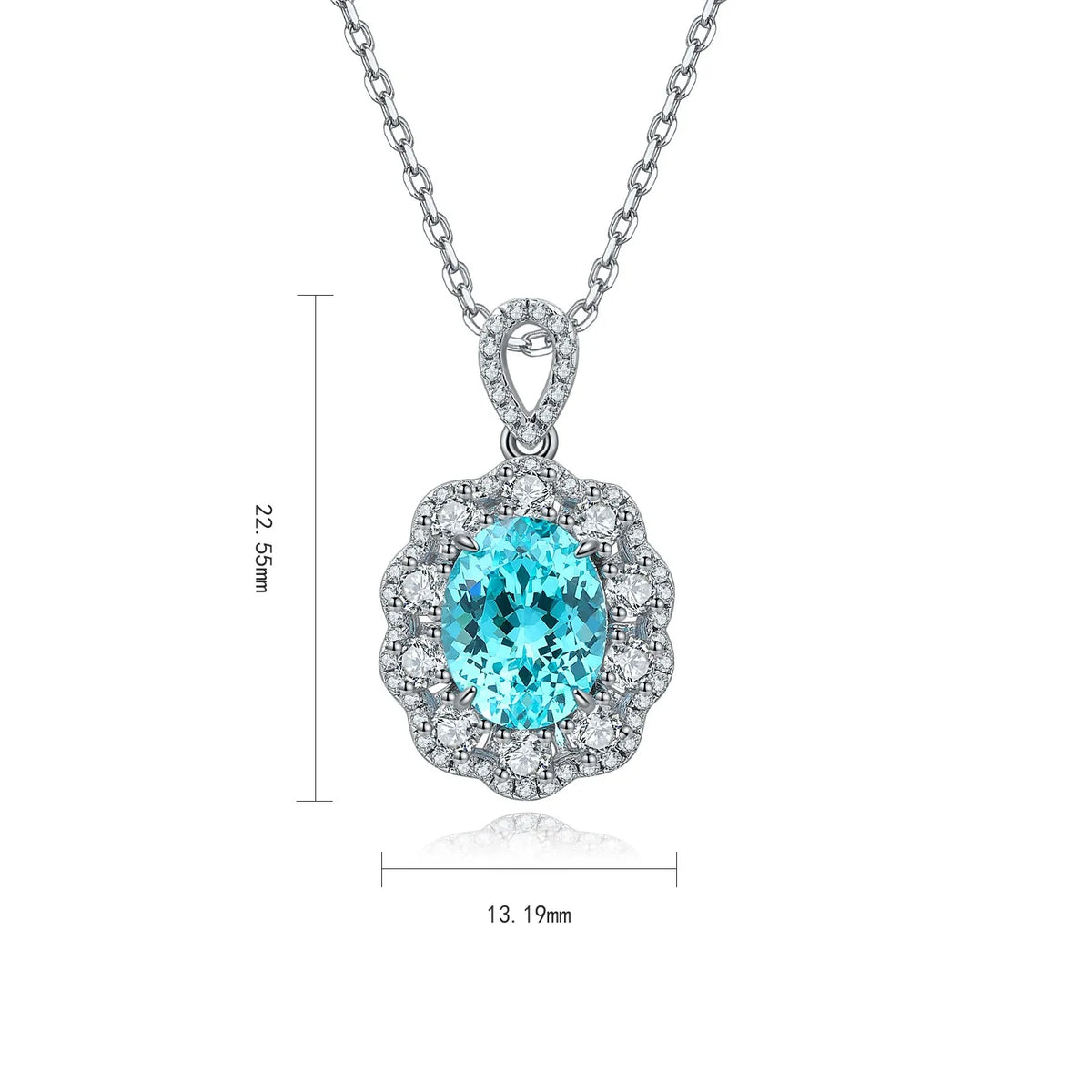 Gemfiori High Quality 925 Silver Rhodium Plated Romantic Bridal Jewelry Set with Lab Grown Paraiba Rings for Women Engagement Gift