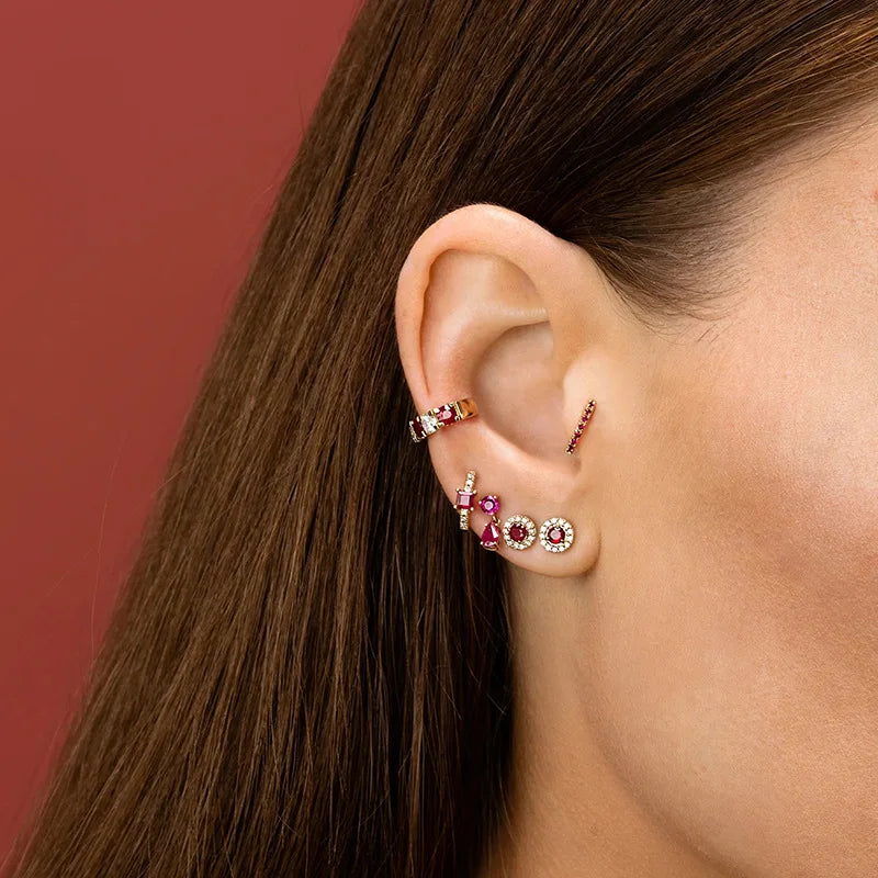 Non Tarnish Cc Shaped Chunky Jewelry Stainless Steel Earrings Wholesale Customized Jewelry Silver Hoop Earrings for Women