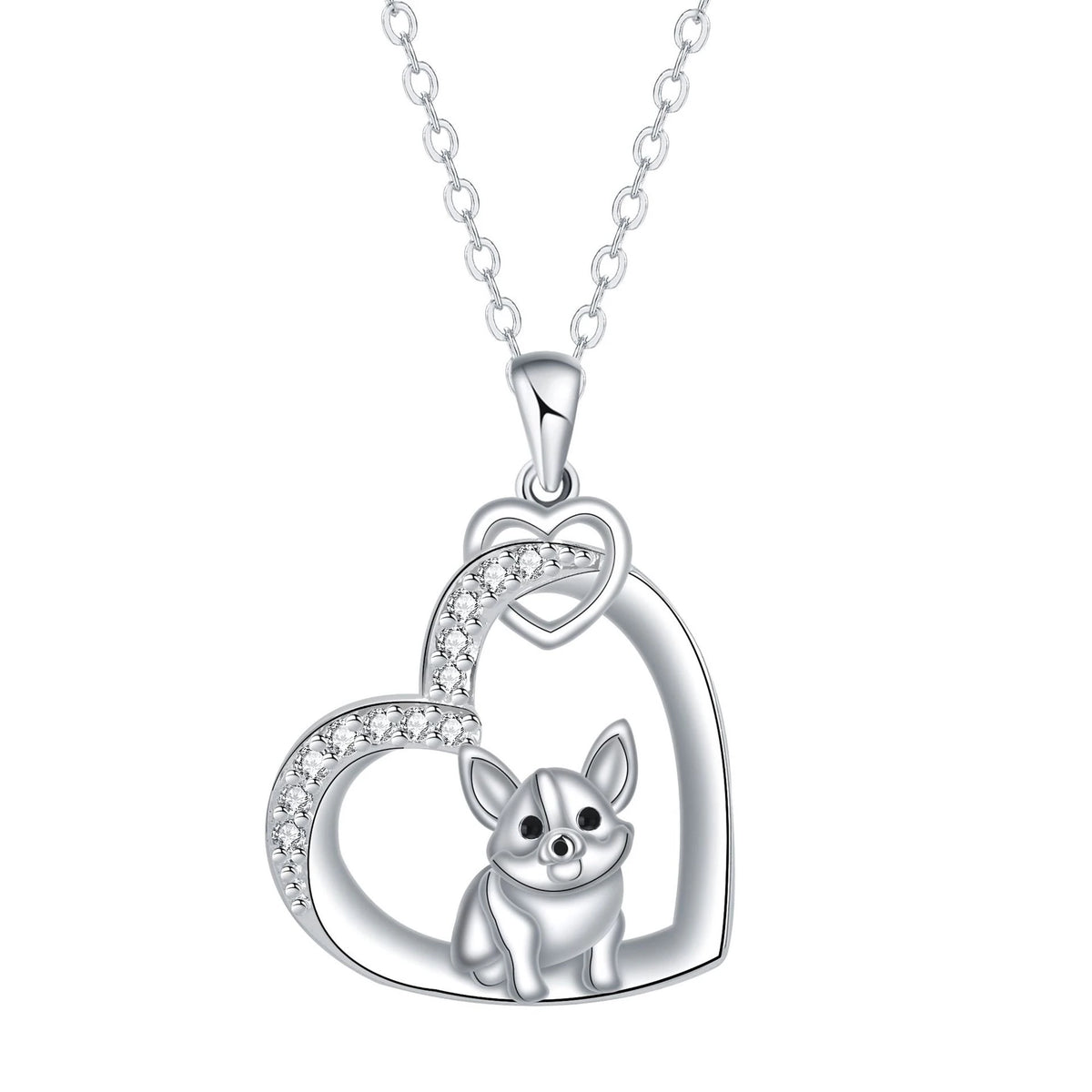 REDheart Silver Plated Heart Pendant Necklace Chai Dog Necklace Sunflower Necklace Bee Daisy Necklace Butterfly Necklace for Women Gift