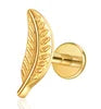 S&S ASTM F136 Titanium Labret Stud | Zircon | 83 Designs | Titanium & Gold