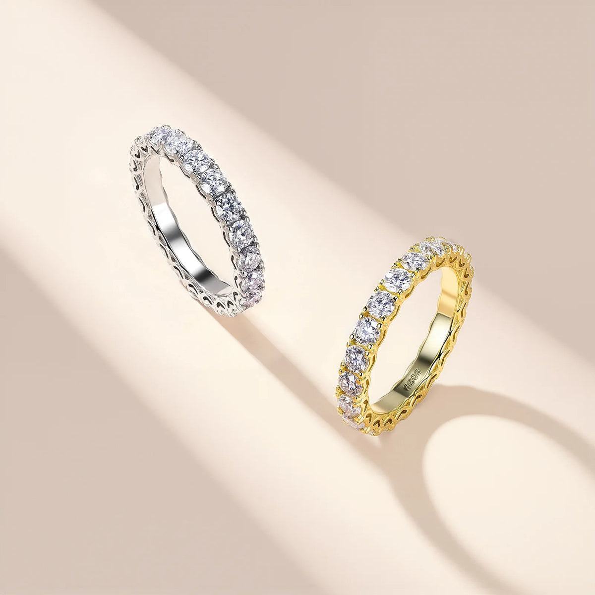 Custom OEM ODM Wholesale Waterproof Jewelry S925 Silver Moissanite Smart Ring for Men Women Health Material