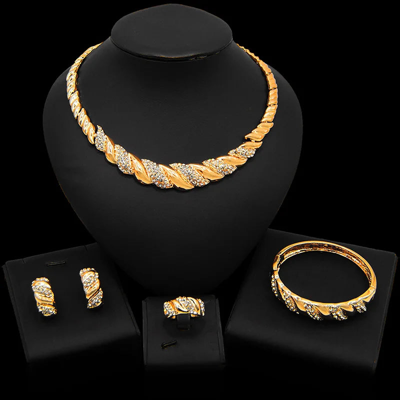 Zhuerrui New Design Brazilian Jewellery Set Italian Designs 24k Gold Plated Jewelry Set Artificial Jewellery Sets HD20074414