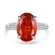 MuShan Jewelry Factory 4ct High Carbon Diamond Ring 925 Set With 9*13 European and American Style Light Luxury Ring