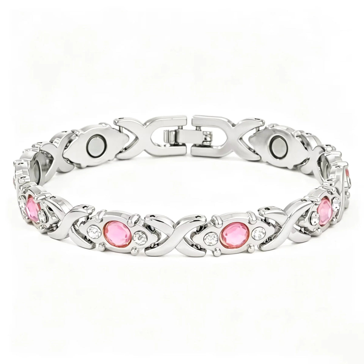 European and American fashion detachable energy magnet bracelet with diamond-encrusted and adjustable ladies bracelet