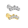 S&S ASTM F136 Titanium Labret Stud | Zircon | 83 Designs | Titanium & Gold