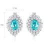 Gemfiori Anster High Quality S925 Lab Grown Paraiba Earring Stud Dainty Gemstone Stud Earrings for Women Daily Wear Gift