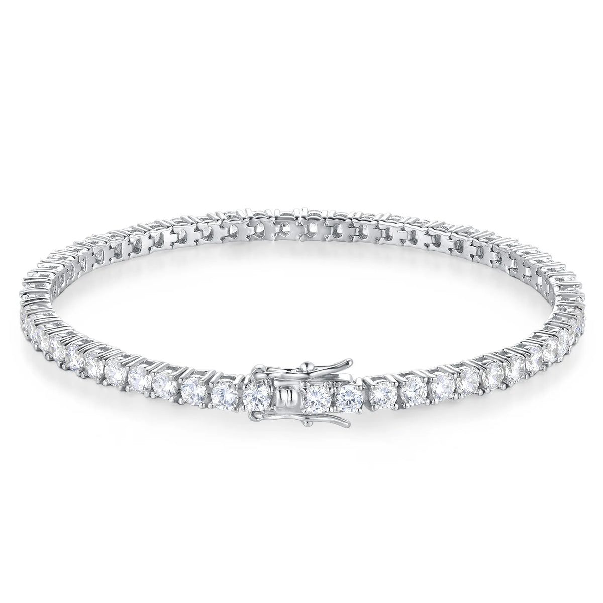 Minimalism 2mm-6mm Hip Hop Fine Jewelry Silver Gold Plated Cubic Zirconia Tenis Bracelets for Men
