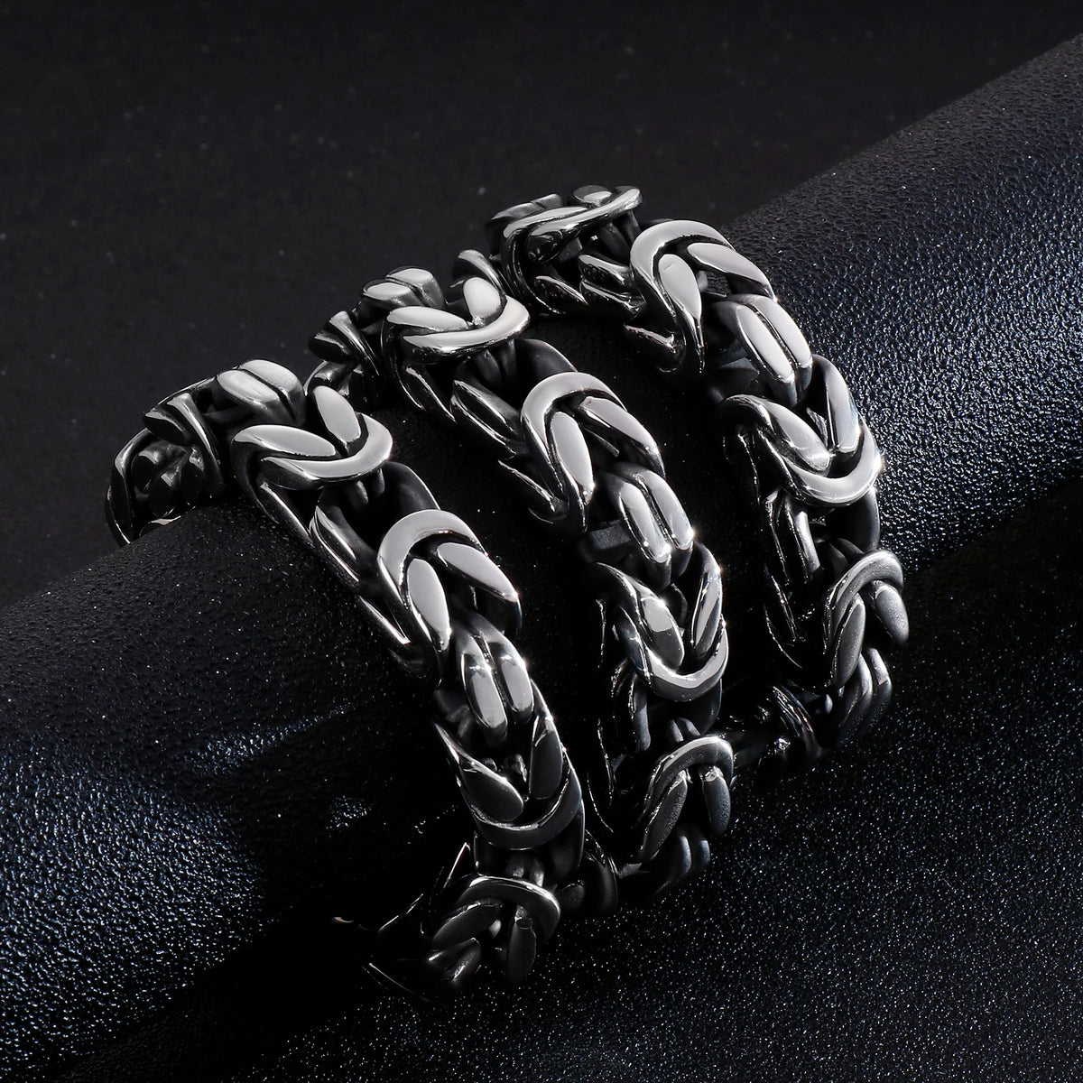 REBEL Hip-hop Charm Bracelet and Necklace Stainless Sets Men