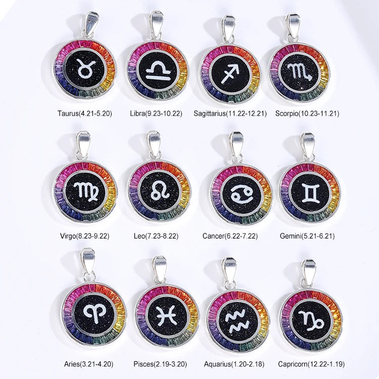 Gemfiori New Arrived A-Z 26 Letters Pendant 925 Sterling Silver Initial Letter Coin Necklace