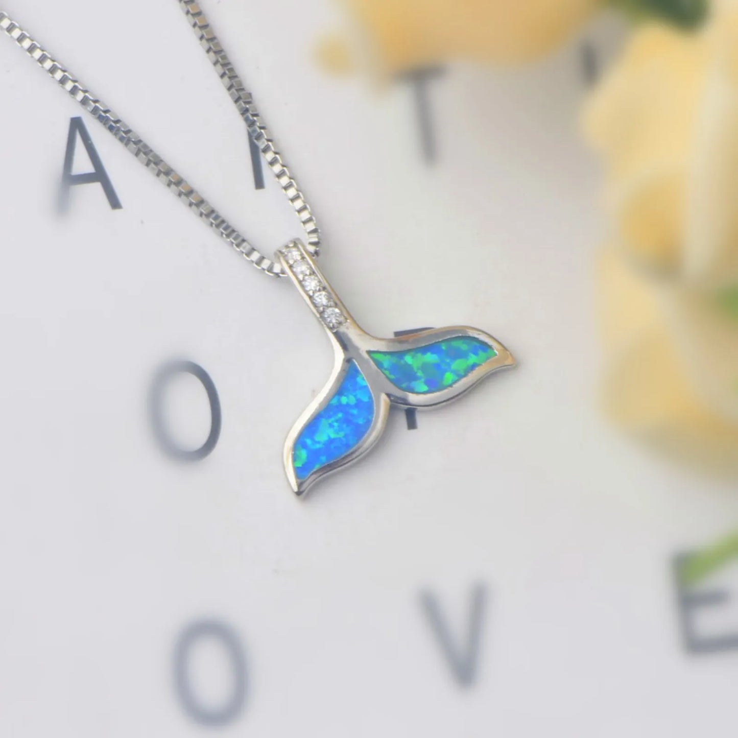 TikTok Viral Mermaid Tail Opal Necklace | Blue Ocean Jewelry - Ins Trendy Bulk Supply