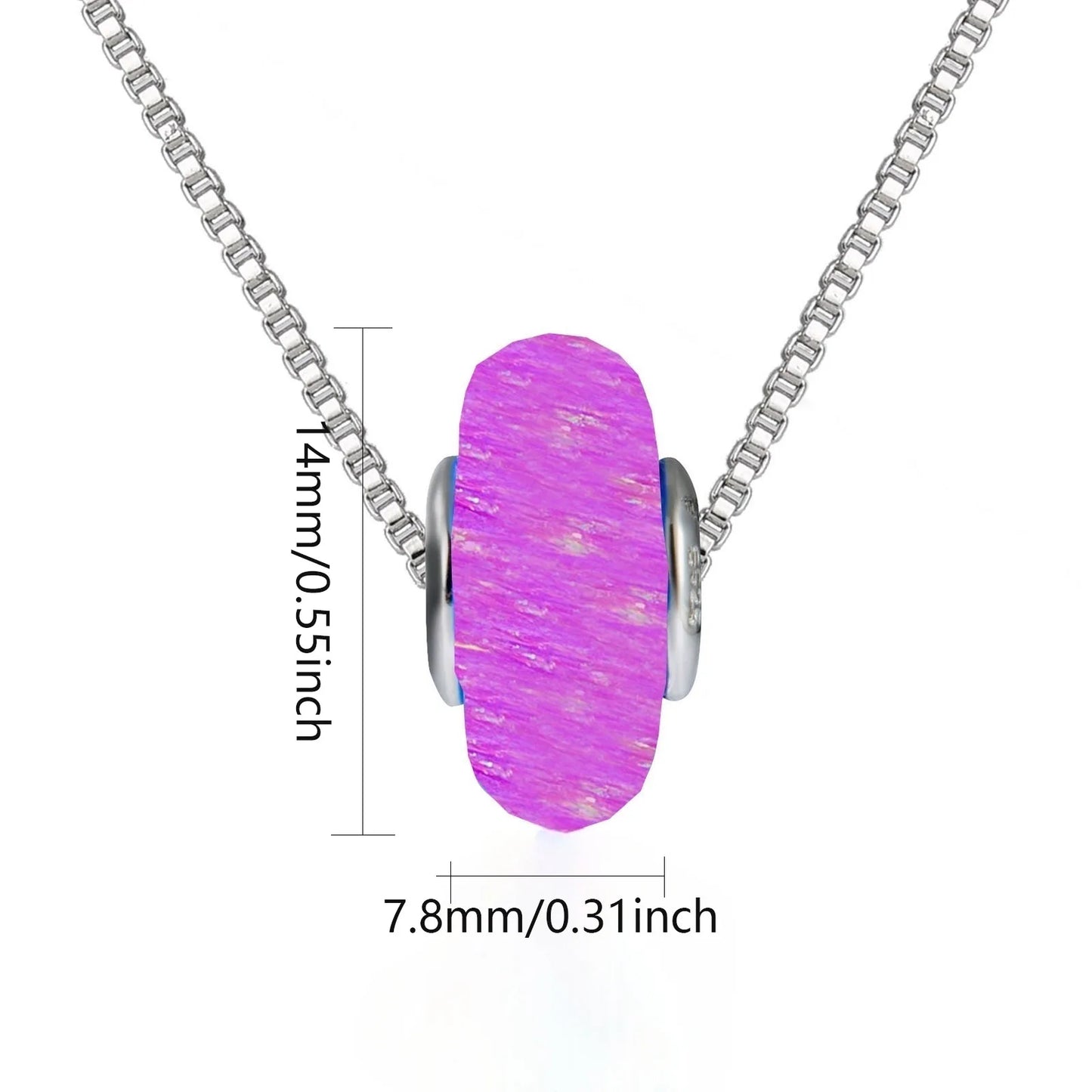 TikTok & Ins Fashionable Sporty Brass Copper Alloy Round Shape Opal Pendant Necklace for Party