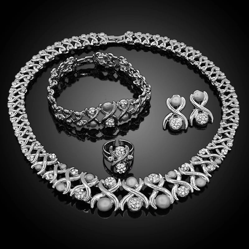 Zhuerrui Wedding Jewelry Custom Italian Jewelry Four-Piece Set Dubai 18K Gold Plated New Luxury Gemstone Ladies MatchHA20090714