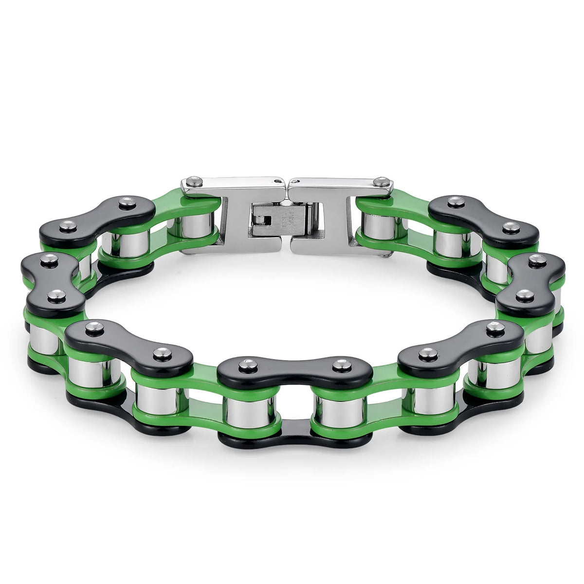 REBEL Stainless Steel Waterproof Anti Non Tarnish Personalized Hip Hop Fine Fashion Jewelry Punk Men's Biker Chain Bracelet