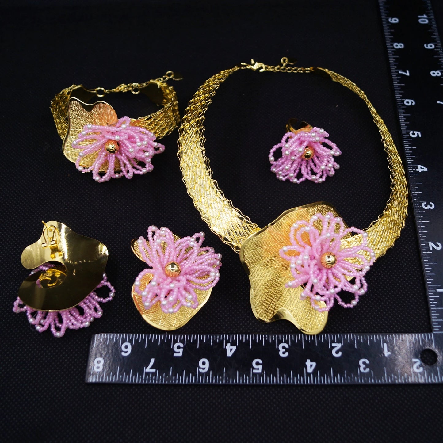 Zhuerrui Pendant Bangle Earrings Ring Chain Jewelry Set Italian Bridal Jewelry Set Women's Necklace Jewelry SetMY16535