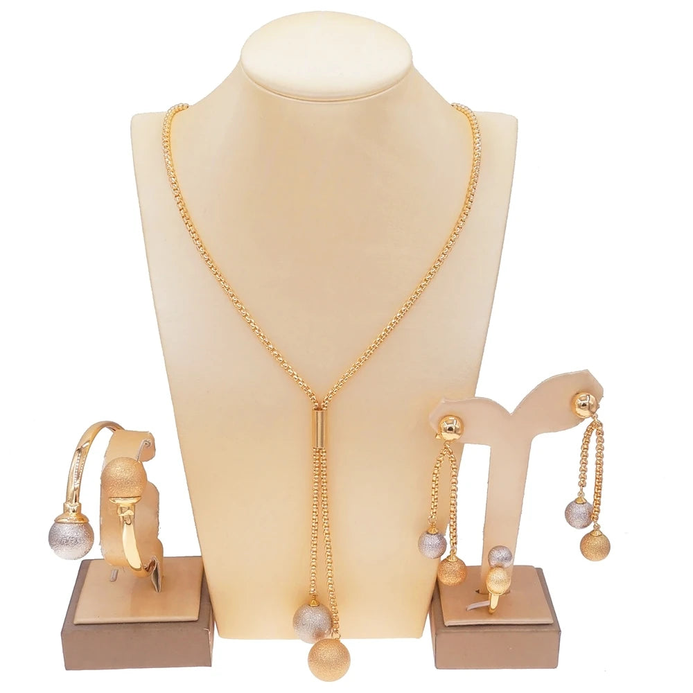 Zhuerrui Luxury Design 18K Brazilian Gold Style Party Factory Direct Trendy  Wholesale for Woman Jewelry SetsHN21031314