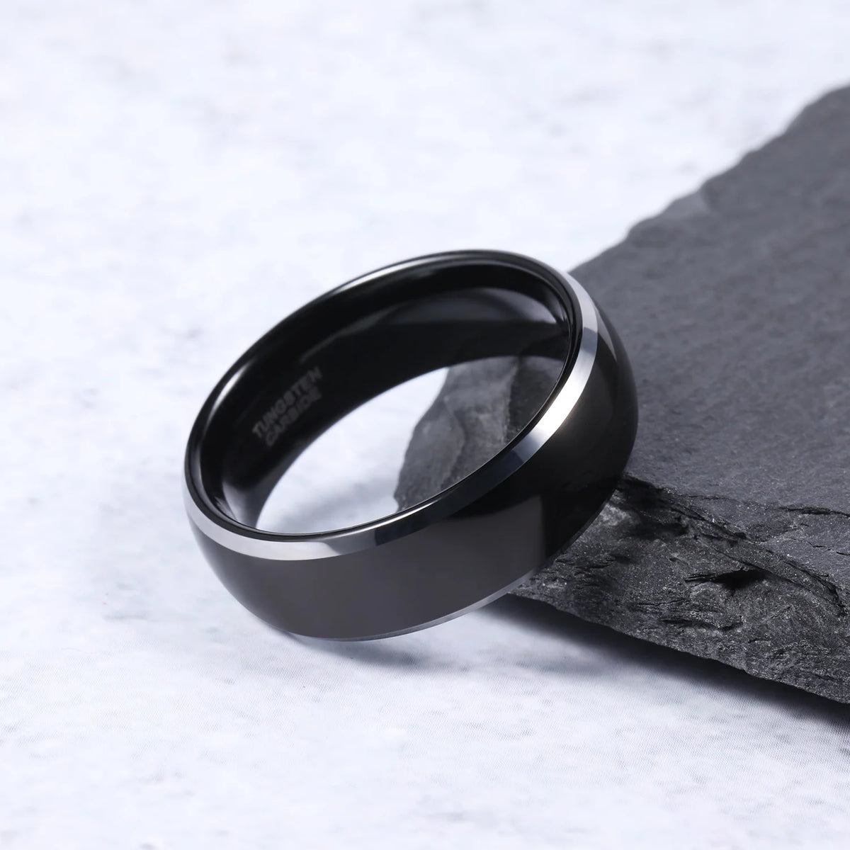 NEWLiFE REBEL 6mm / 8mm Black Tungsten Band Ring
