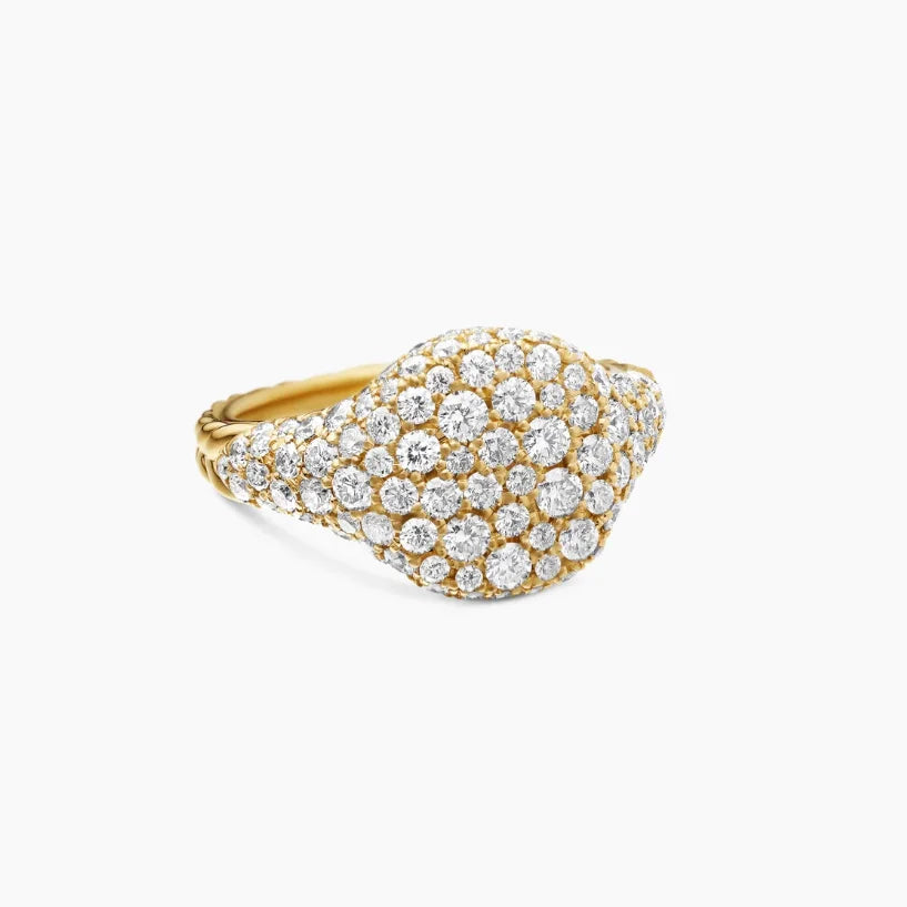FASHIONISTA DY High-Quality Silver-Plated 10mm Diamond Ring, Gold-Plated Diamond Ring, Jewelry