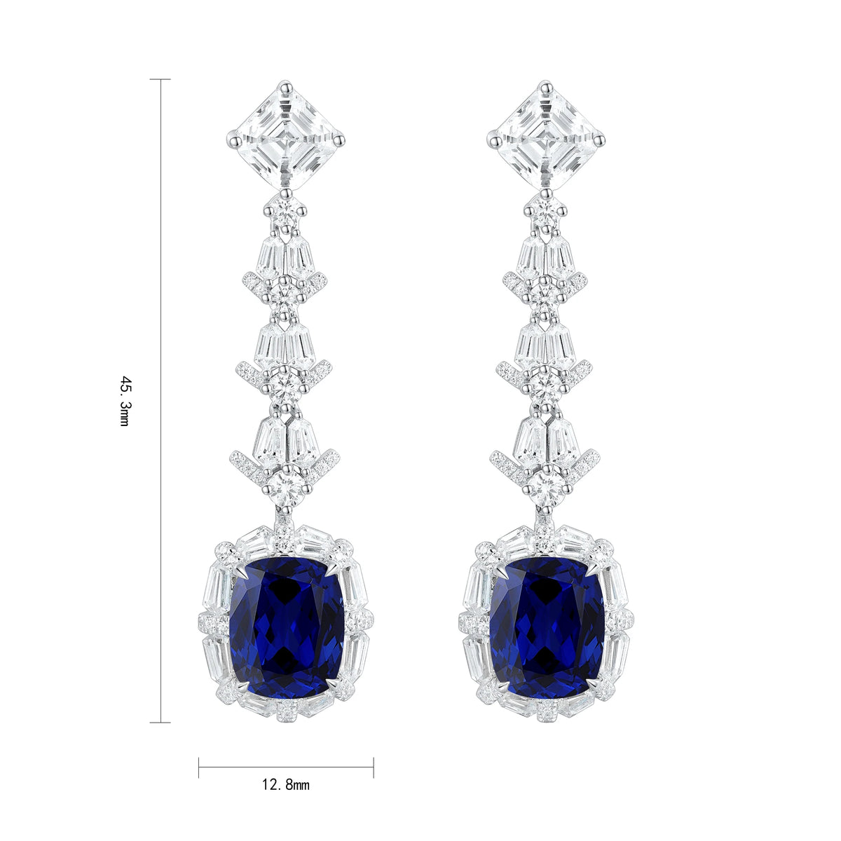 Luxury Fancy Design Earring Women Jewelry Lab Grown Gemstone Classic S925 Silver Women Birthday Gift Classic Earring Stud Set