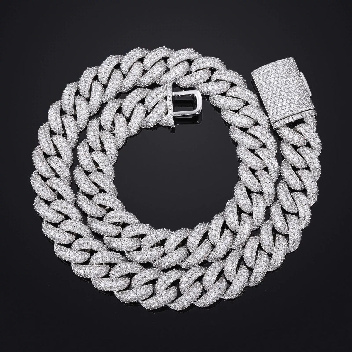 Joker Tide 5mm-18mm Bubble Cuban Chain Necklace for Men Personalized Hip-Hop Street Style Zircon Jewelry Sets Street Fashion