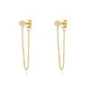 Wholesale Customized Dainty Earring Cz Diamond Jewelry Sterling Silver Earrings 925 Silver Jewelry 18k Gold Ear Loops